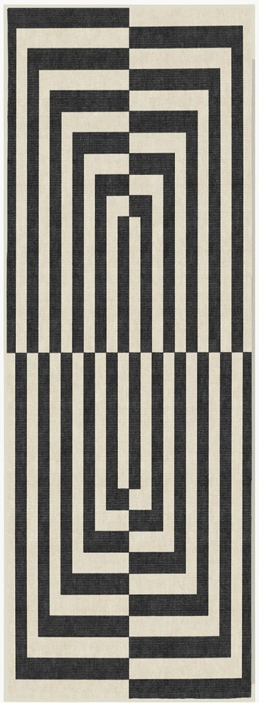 Passatoia a pelo corto lavabile Op Art by Jonathan Adler