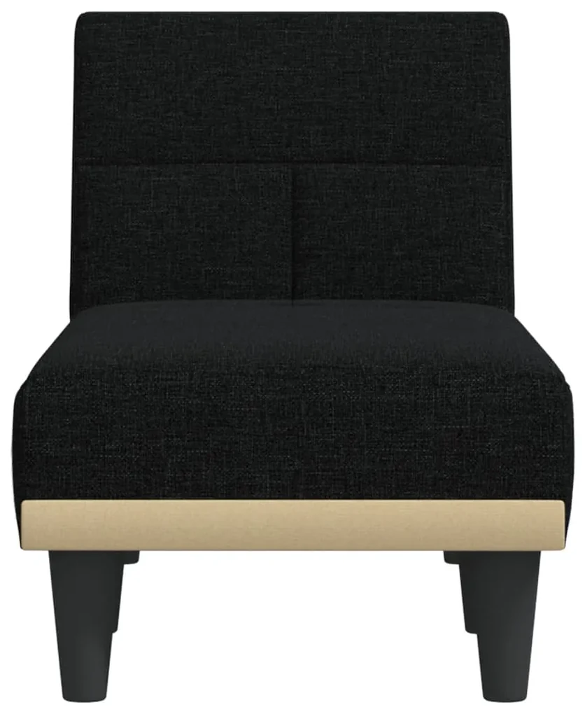 Chaise longue in tessuto nero