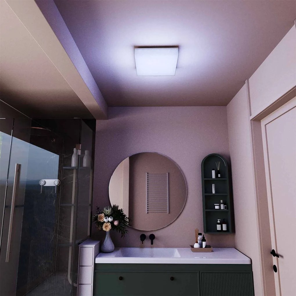 Plafoniera LED Regolabile 18W 24W 30W Quadrata CCT IP54 33x33 cm