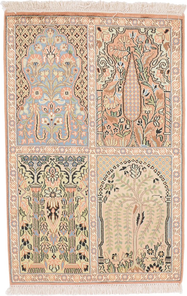 Cashmere Silk Tappeto 100x60 (Indian) Annodato A Mano