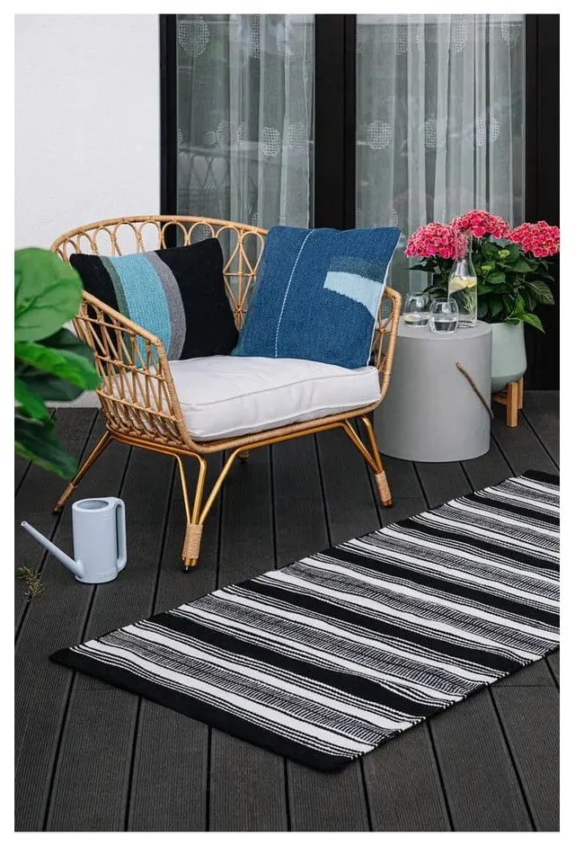 Tappeto per esterni bifacciale bianco e nero in plastica riciclata , 160 x 230 cm Zambezi - Green Decore