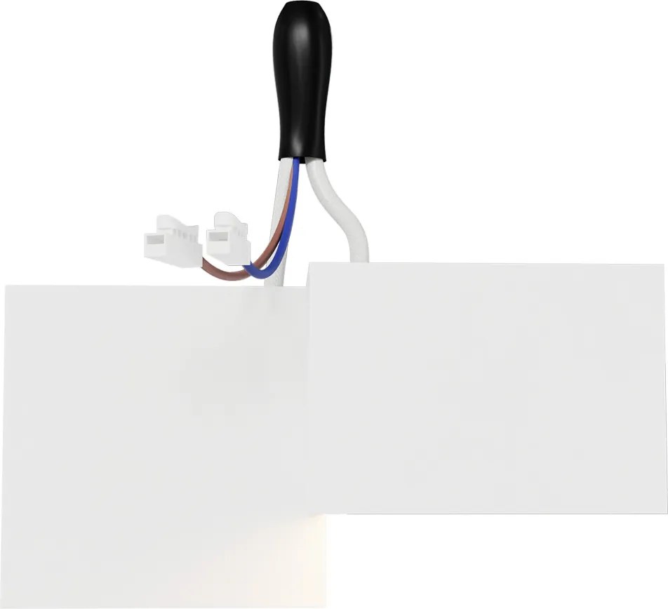 Plafoniera Quadrata da Soffitto 2xGX53 in Gesso - Serie ESSENZA