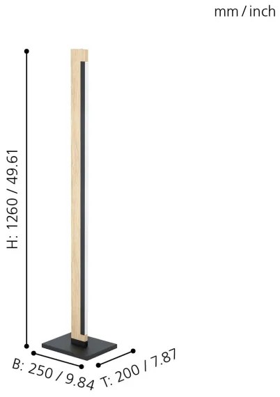 Eglo 99296 - Lampada da terra dimmerabile a LED CAMACHO LED/22W/230V