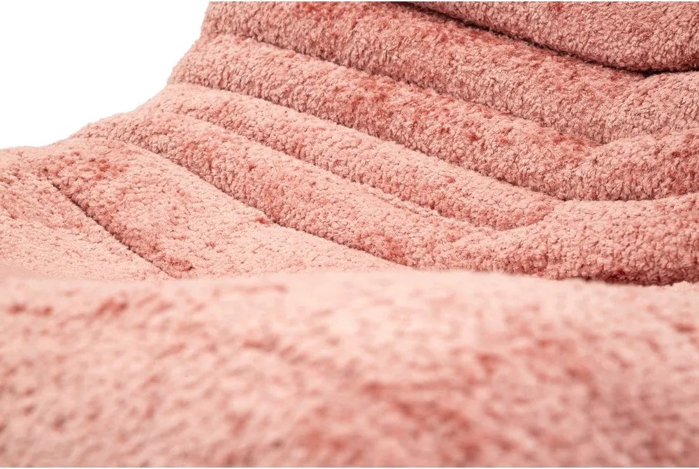 Puof a sacco rosa con rivestimento in bouclé Mask – Mauro Ferretti