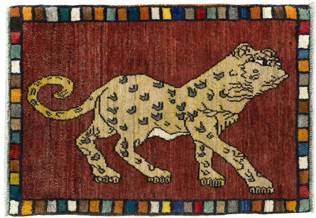 Gabbeh Tappeto 70 x 90 Rosso (Iran) Annodato A Mano