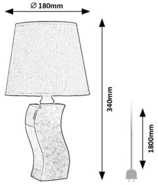 Rabalux 74074 - Lampada da tavolo DAYAMI 1xE14/40W/230V blu