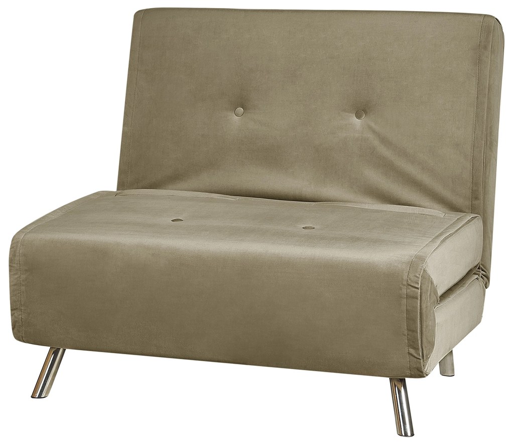 Divano letto singolo velluto verde oliva FARRIS Beliani