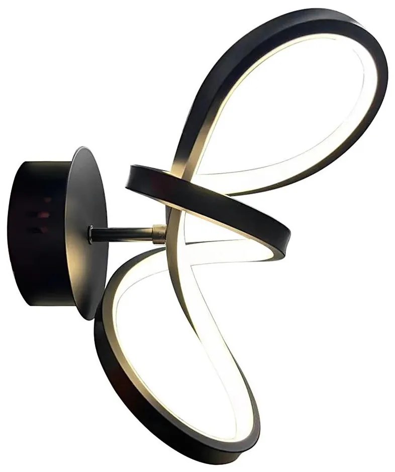 Applique a LED TESORO LED/15W/230V nero