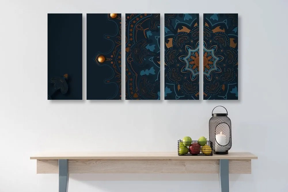 Quadri 5 pezzi – Mandala di lusso