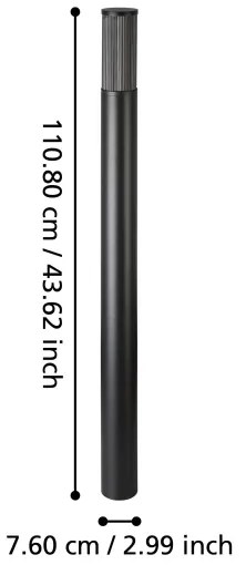 Eglo 901035 - Lampada da esterno SALLE 1xE27/15W/230V 110 cm IP54