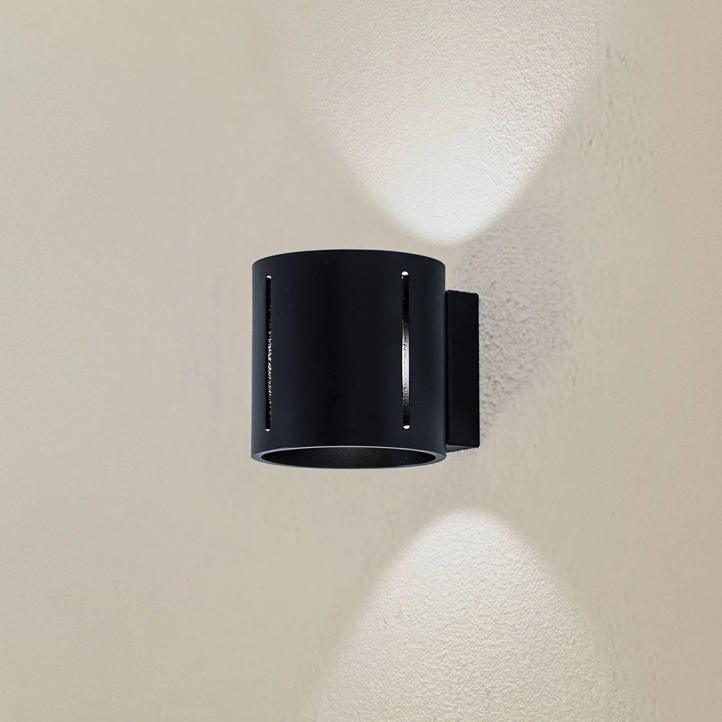 SOLLUX LIGHTING Applique Topa up/down, corpo nero