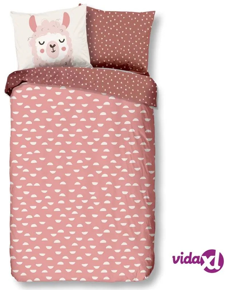 Good Morning Copripiumino per Bambini LAMA 140x200/220 cm Rosa
