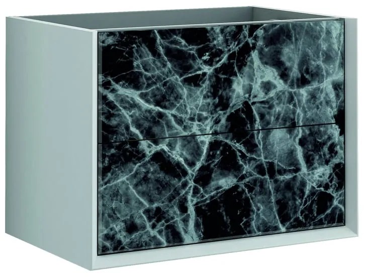 Mobile da bagno sospeso sotto lavabo L 70 x H 48 x P 46 cm bianco, 2 cassetti BADEN HAUS Bellagio