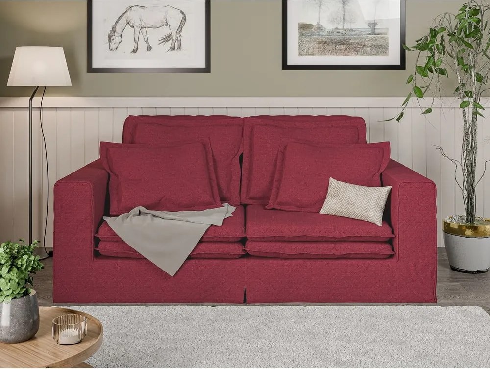 Divano rosso 196 cm Nora – Ropez