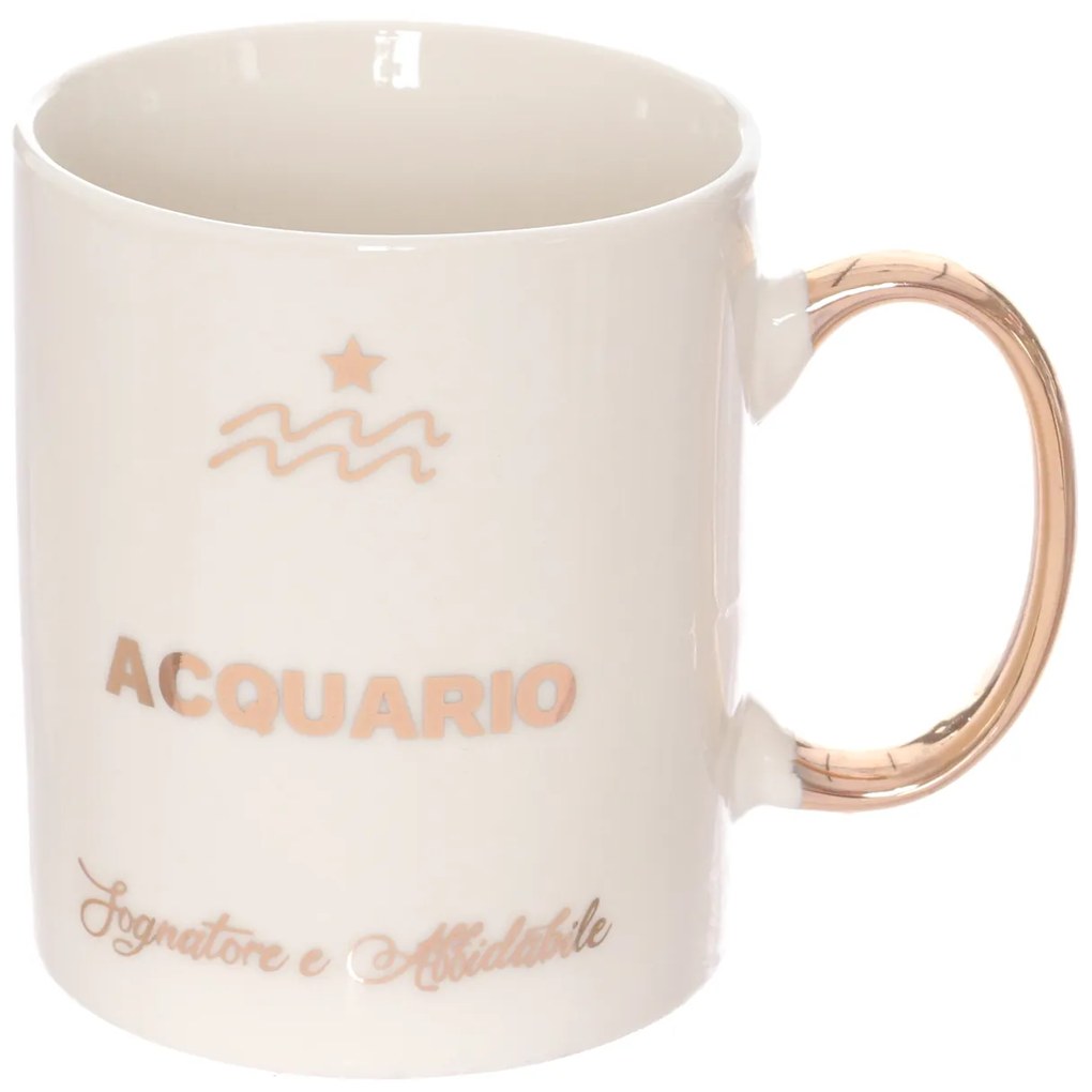 Tazza zodiaco Acquario In porcellana bone china
