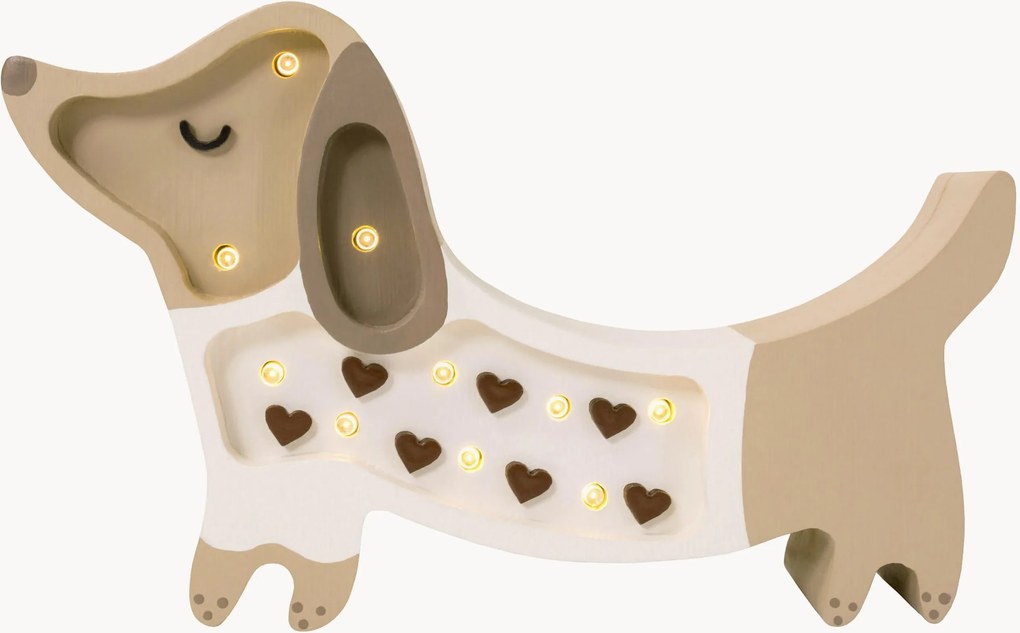 Lampada a LED per cameretta dei bambini fatta a mano con funzione timer e telecomando Puppy Mini, luce regolabile