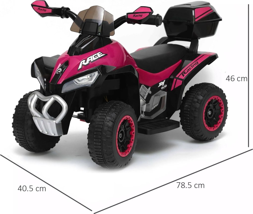 Mini Quad Elettrico per Bambini 6V Kid Go Deluxe Rosa...