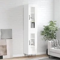 Credenza 34,5x34x180 cm in Legno Multistrato Bianco Lucido 3199459