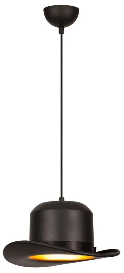 Lampadario nero con paralume in tessuto ø 30 cm Capello – Opviq lights