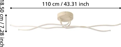 Eglo 901105 - Plafoniera da soffitto LED RONCADE LED/37W/230V marrone