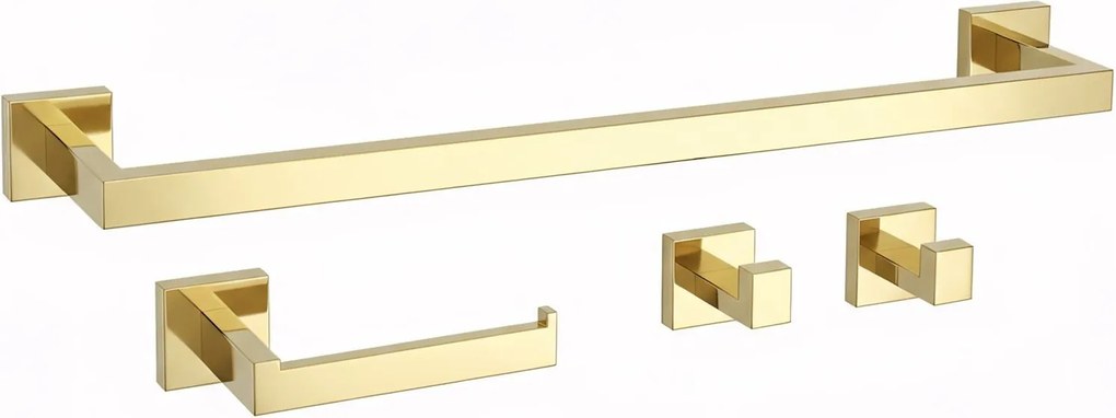Set accessori da bagno Rio Gold 4 pezzi