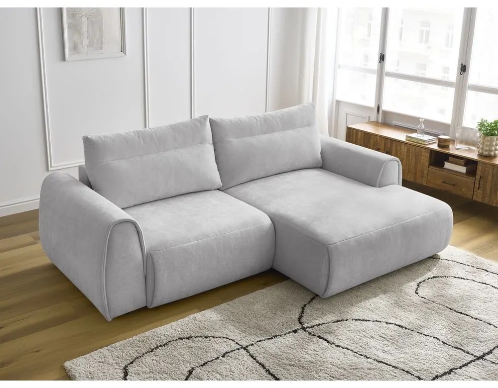 Divano angolare in grigio chiaro Aden – Bobochic Paris