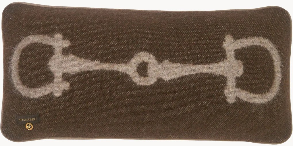 Cuscino reversibile in lana con motivo jacquard Retro