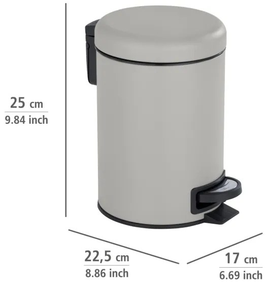 WENKO 22149100 - Cestino LEMAN 17x25 cm beige/nero