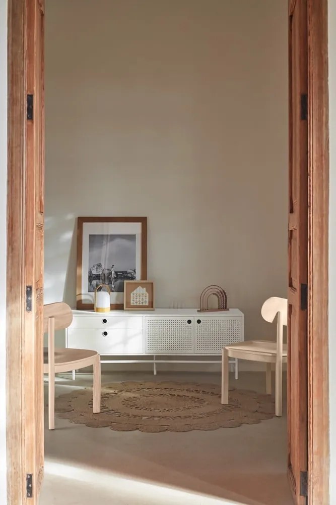 Tavolo TV bianco 140x52 cm Punto - Teulat