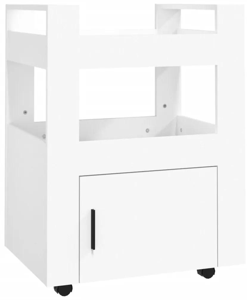 Carrello da cucina bianco 60x45x80 cm in legno multistrato