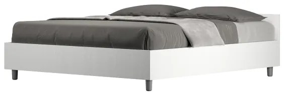 Letto senza rete 160x190 bianco frassino Nuamo