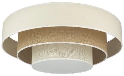 Duolla - Plafoniera LED LUNETA LED/26W/230V diametro 60 cm 4000K color crema/marrone
