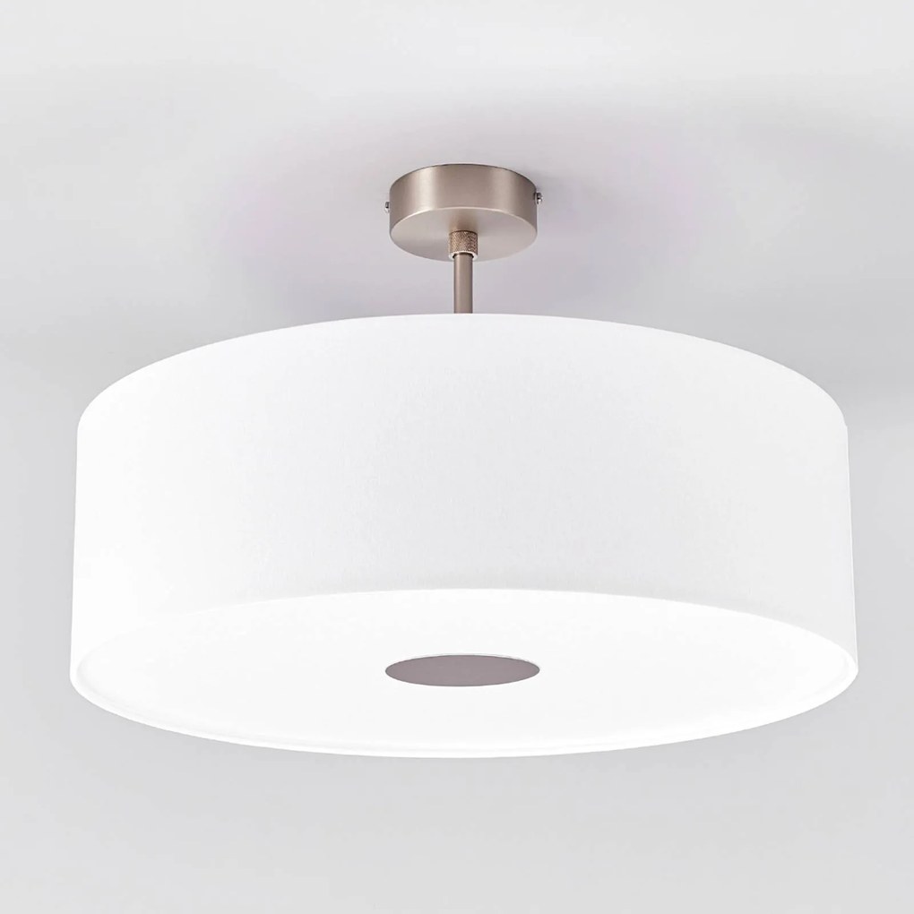 Quitani plafoniera Gala, Ø 50 cm, bianco chintz