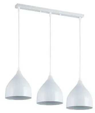 Lampadario a sospensione con filo COMO 3xE27/60W/230V bianco