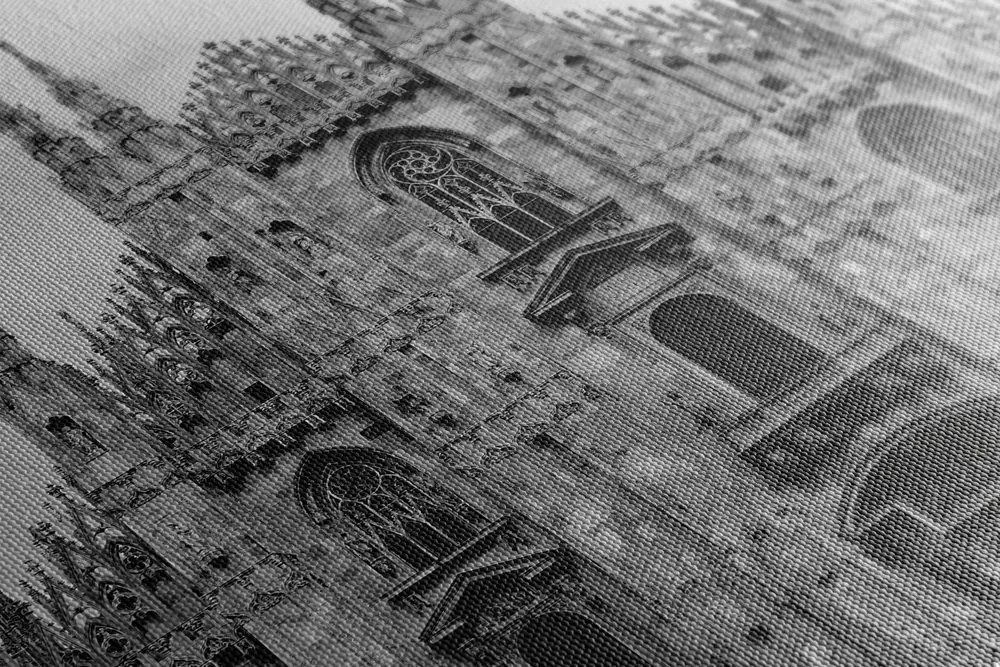 Stampa su tela – Cattedrale di Milano in bianco e nero