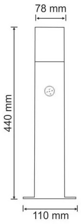 Lampada da esterno con sensore NEW YORK 1xE27/12W/230V IP44 44 cm antracite