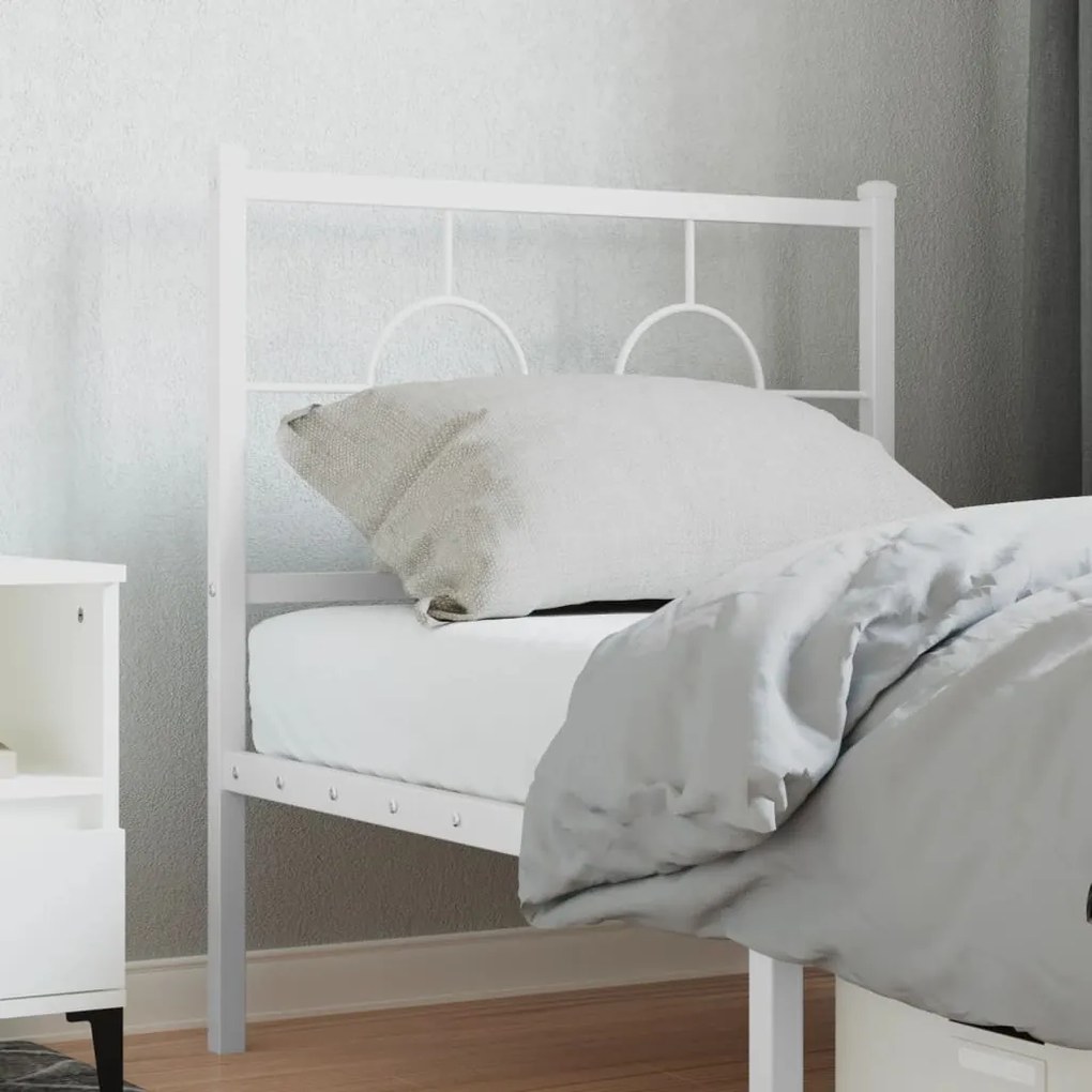 Testiera İn Metallo Bianco 75 Cm /