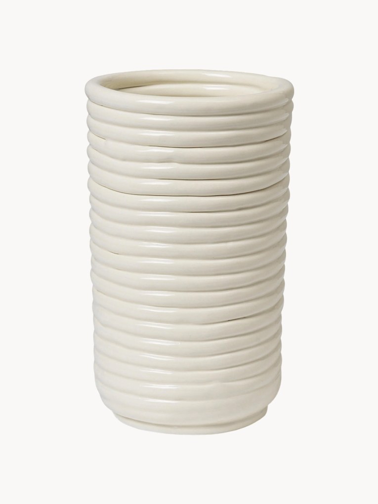 Vaso fatto a mano Corduroy, alt. 21 cm