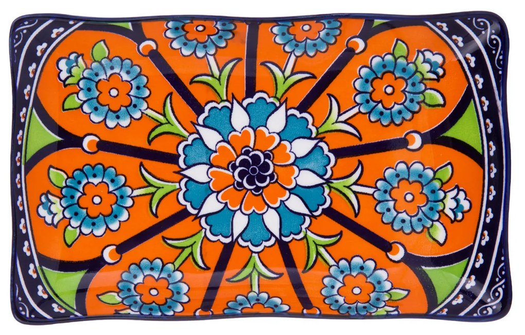 Vassoio Kaori ceramica rettangolare 20x20x2 cm