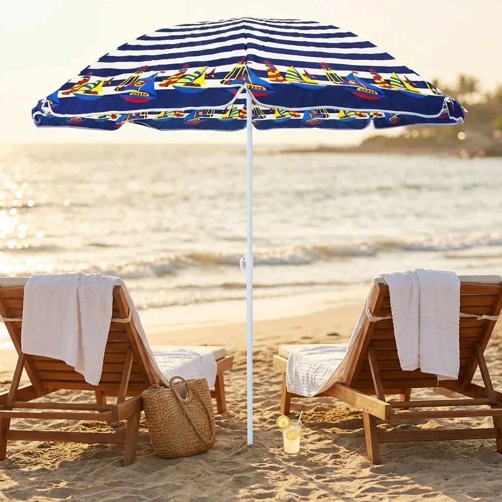 ombrellone da spiaggia tnt tondo 1,80 m / palo da 22 mm