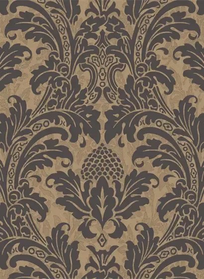 Cole & Son Carta da parati Blake - Black/ Gold