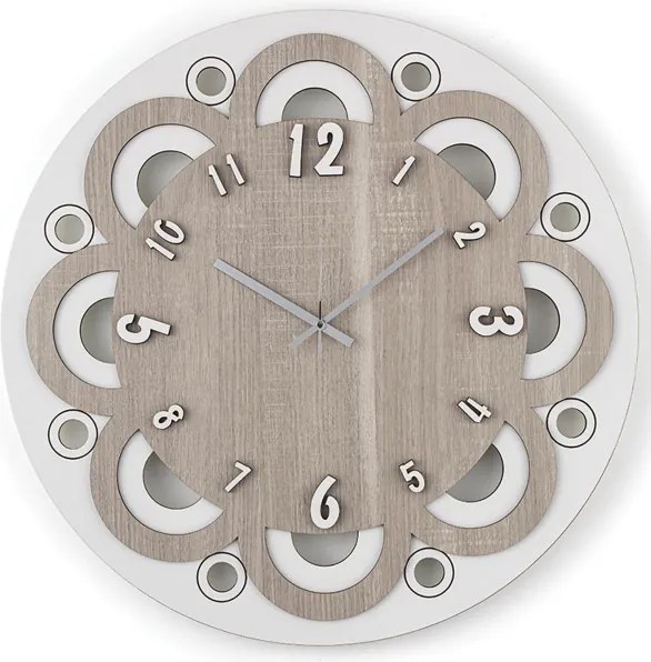 Orologio da parete tondo D30 in legno laminato BRC - MARGHERITA
