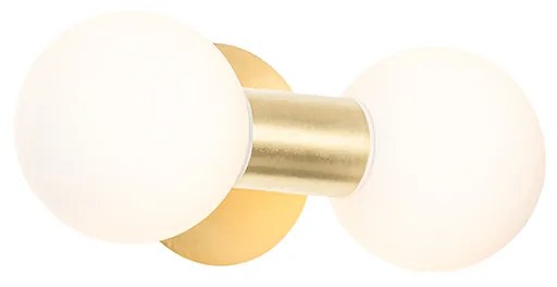 Applique da parete moderna oro IP44 2 luci - Cederic