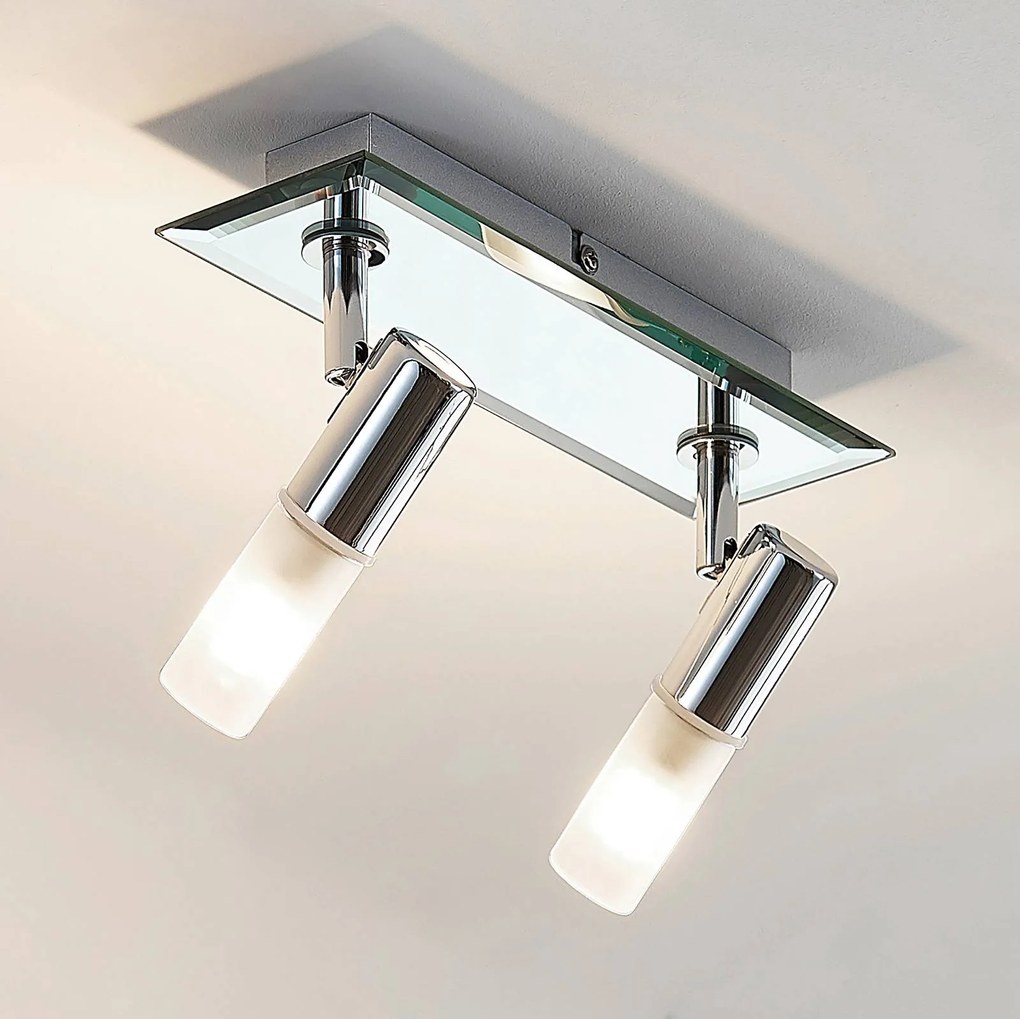 Lindby Applique da bagno Zela a 2 luci, cromata