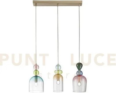 Lampadario a sospensione gaudi tre pendenti in vetro vari colori 3 ...