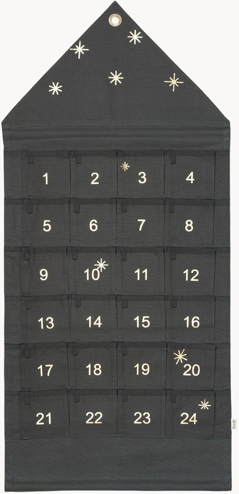 Calendario dell'Avvento in cotone Star
