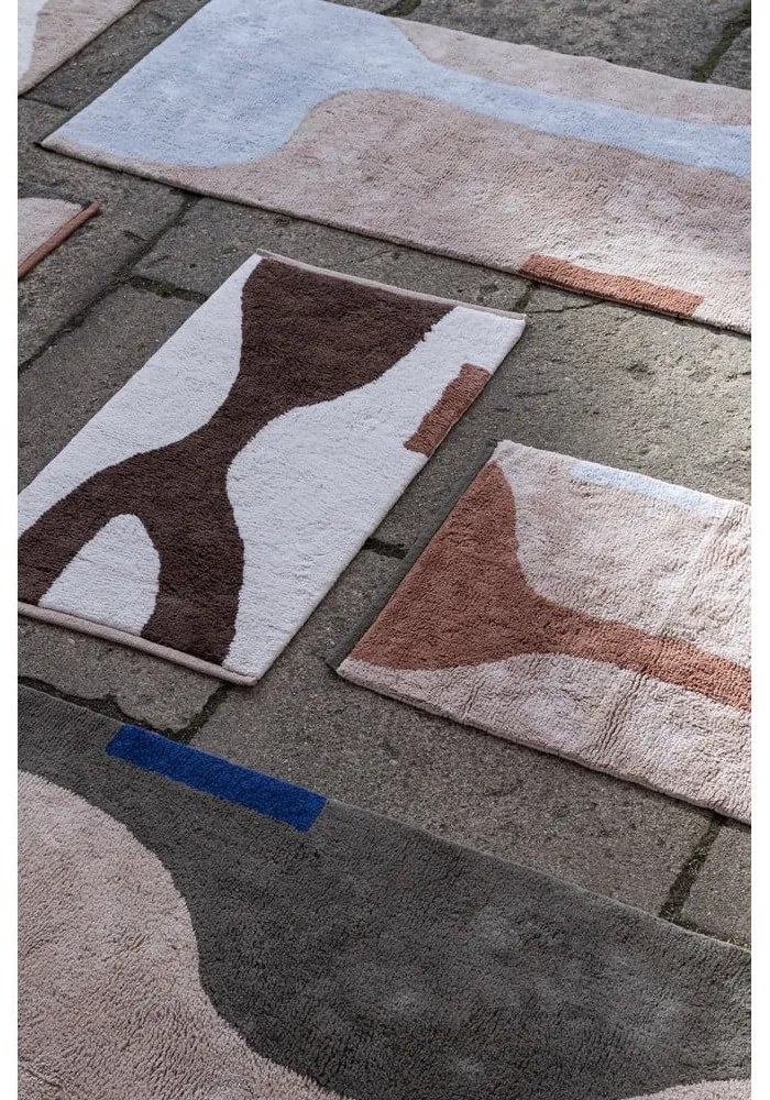 Passatoia in cotone lavabile bianco-marrone 70x150 cm Figura - Mette Ditmer Denmark