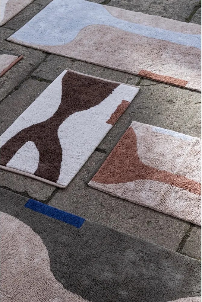 Tappeto in cotone lavabile verde scuro 50x80 cm Figura - Mette Ditmer Denmark