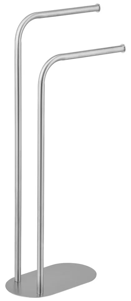 Stand portasciugamani color argento opaco in acciaio inox Levante – Wenko