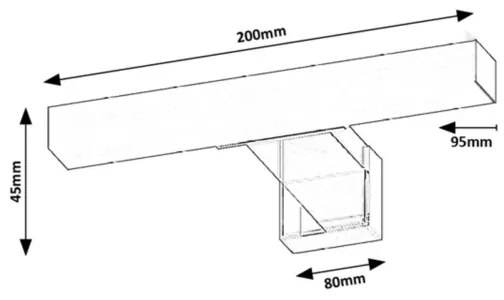 Rabalux 75050 - Illuminazione da bagno per specchio OLIRO LED/4W/230V IP44 20 cm nera